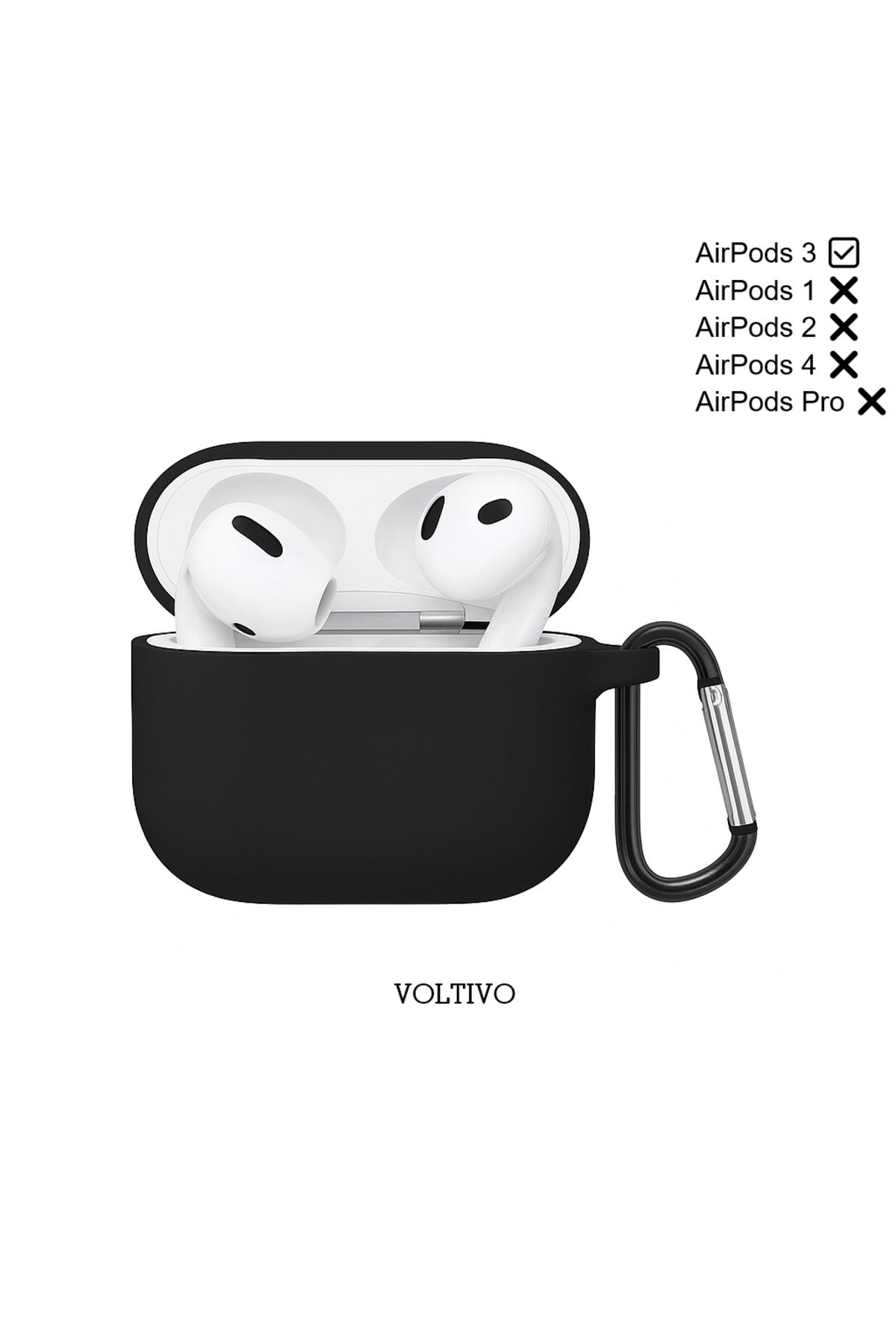Air Pods 3. Nesil Uyumlu Renkli Kir Tutmaz Silikon Kancalı Kılıf