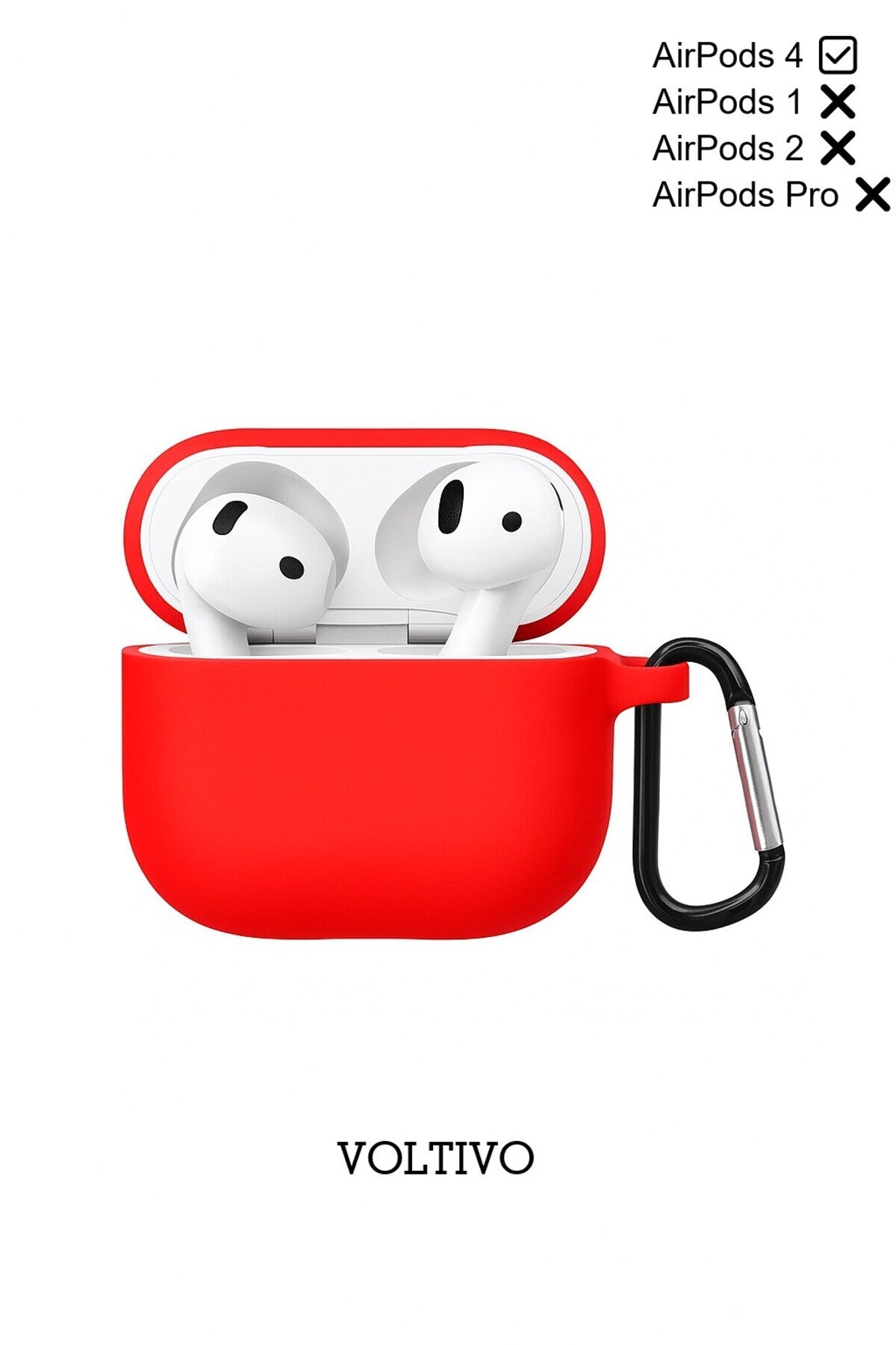 Air Pods 4. Nesil Uyumlu Renkli Kir Tutmaz Silikon Kancalı Kılıf
