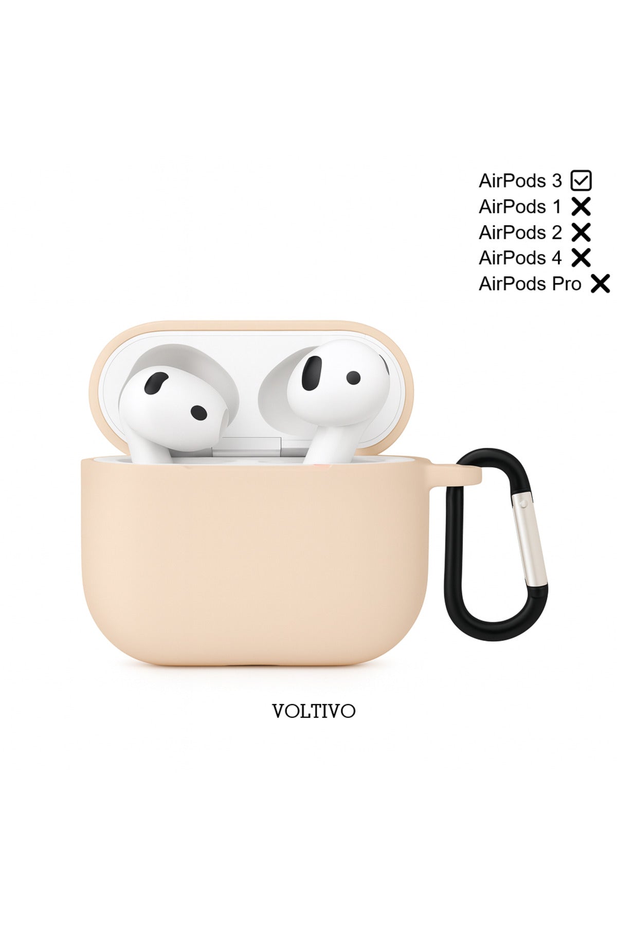 Air Pods 3. Nesil Uyumlu Renkli Kir Tutmaz Silikon Kancalı Kılıf