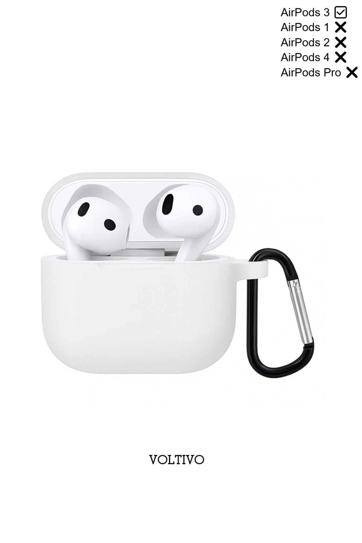 Air Pods 3. Nesil Uyumlu Renkli Kir Tutmaz Silikon Kancalı Kılıf