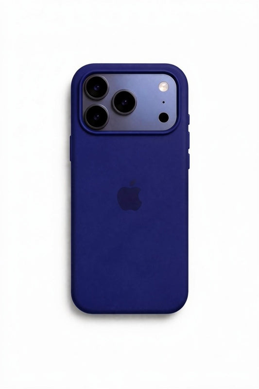 Apple iPhone Lacivert Premium Dokulu Silikon