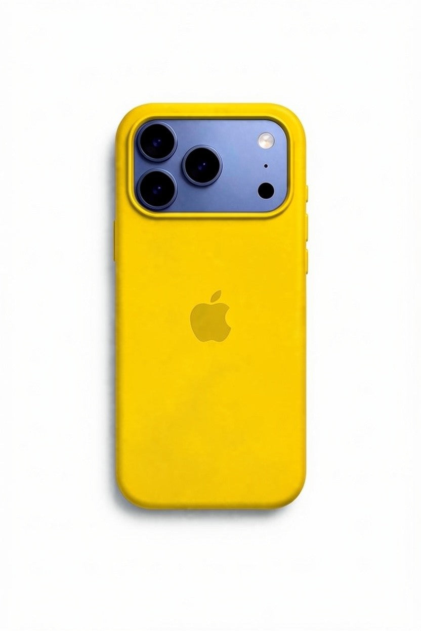 Apple iPhone Sarı Premium Dokulu Silikon