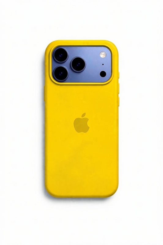 Apple iPhone Sarı Premium Dokulu Silikon