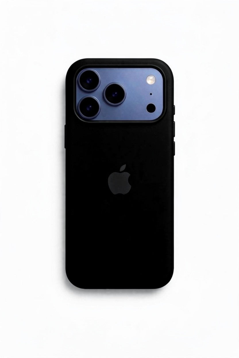 Apple iPhone Siyah Premium Dokulu Silikon