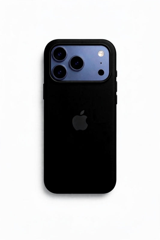 Apple iPhone Siyah Premium Dokulu Silikon