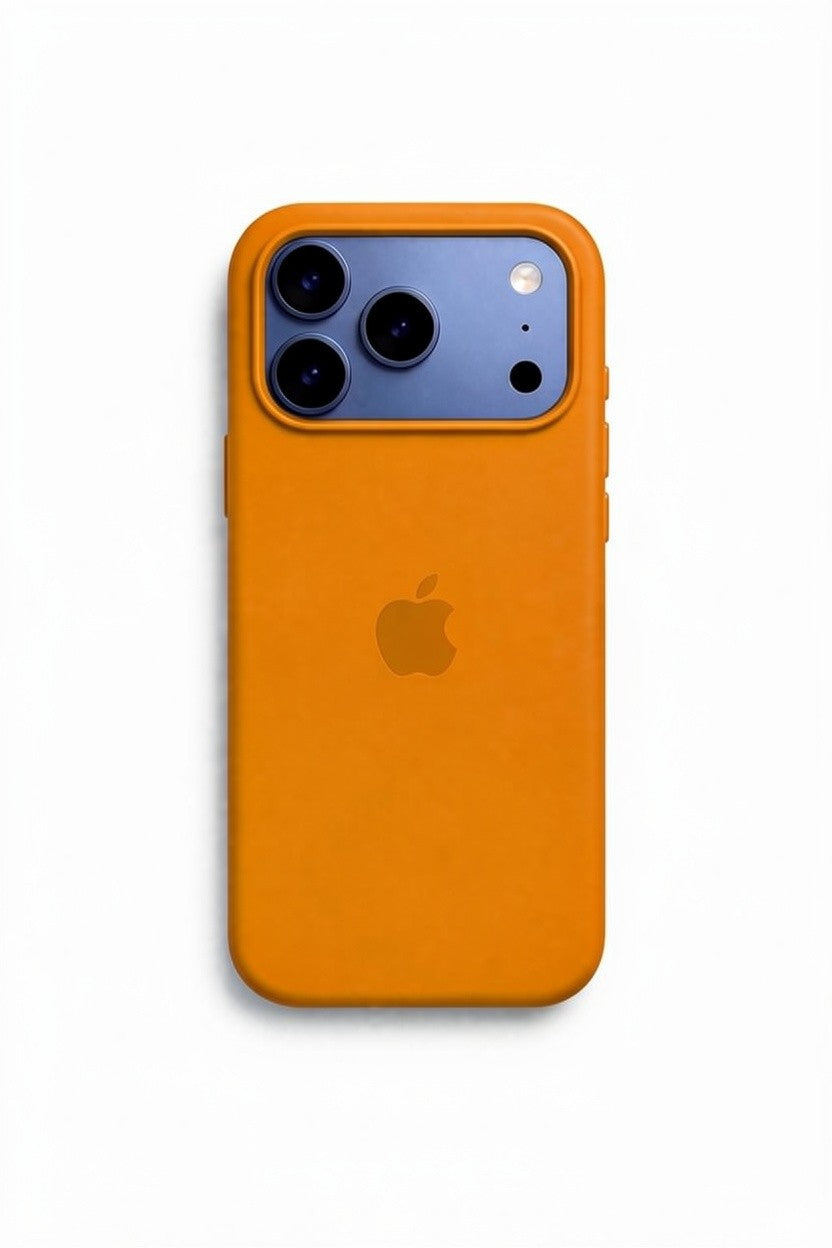 Apple iPhone Turuncu Premium Dokulu Silikon