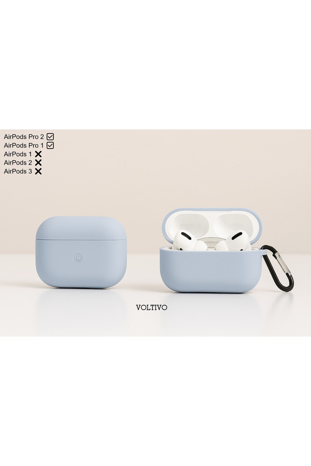 Air Pods Pro 1. Nesil Ve Pro 2. Nesil Uyumlu Renkli Kir Tutmaz Silikon Kancalı Kılıf