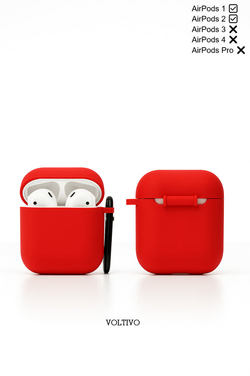 Air Pods 1. Nesil Ve 2. Nesil Uyumlu Renkli Kir Tutmaz Silikon Kancalı Kılıf