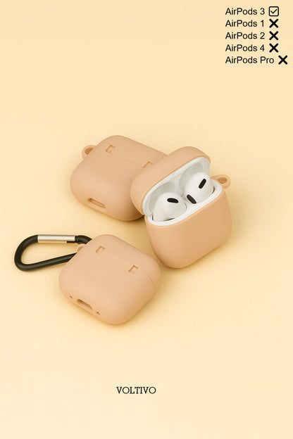 Air Pods 3. Nesil Uyumlu Renkli Kir Tutmaz Silikon Kancalı Kılıf