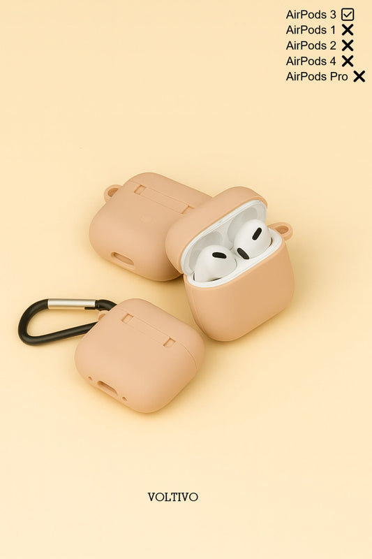 Air Pods 3. Nesil Uyumlu Renkli Kir Tutmaz Silikon Kancalı Kılıf