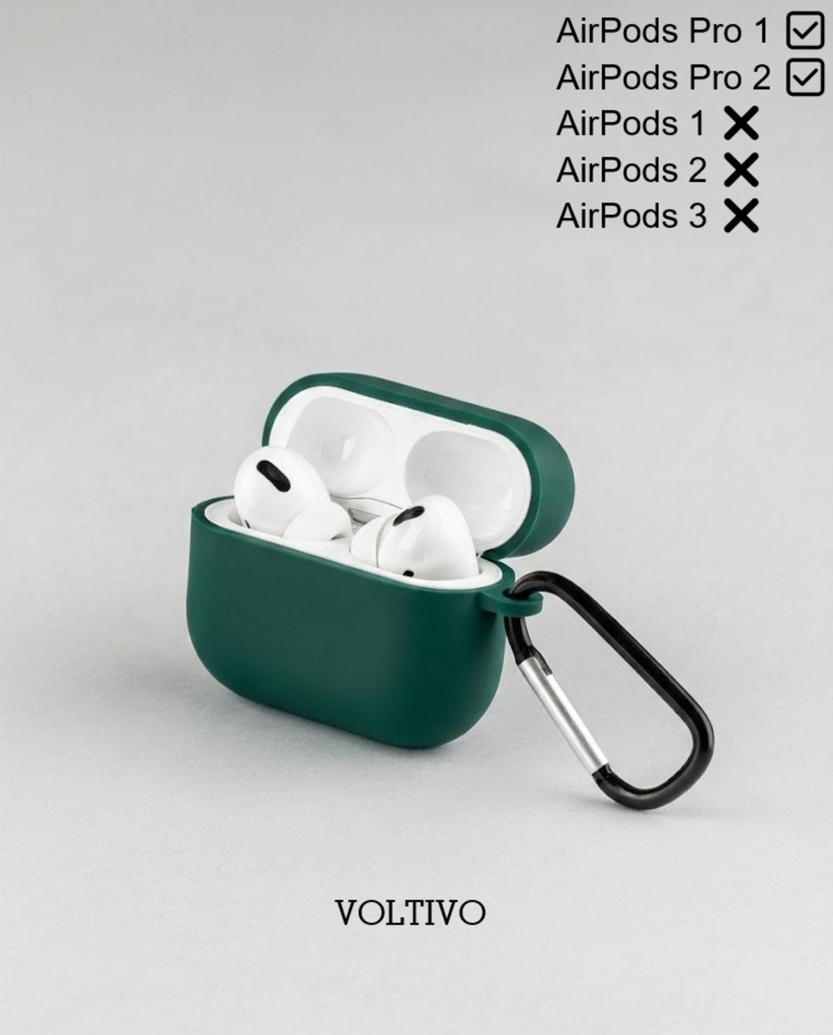 Air Pods Pro 1. Nesil Ve Pro 2. Nesil Uyumlu Renkli Kir Tutmaz Silikon Kancalı Kılıf