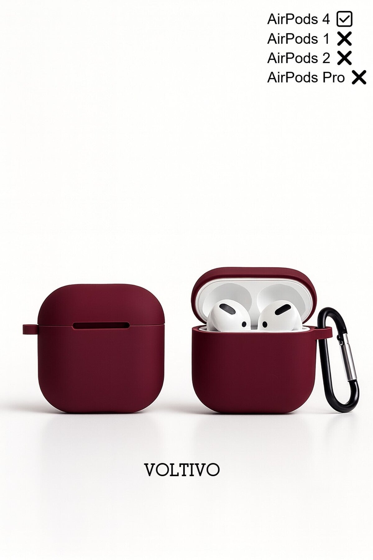 Air Pods 4. Nesil Uyumlu Renkli Kir Tutmaz Silikon Kancalı Kılıf