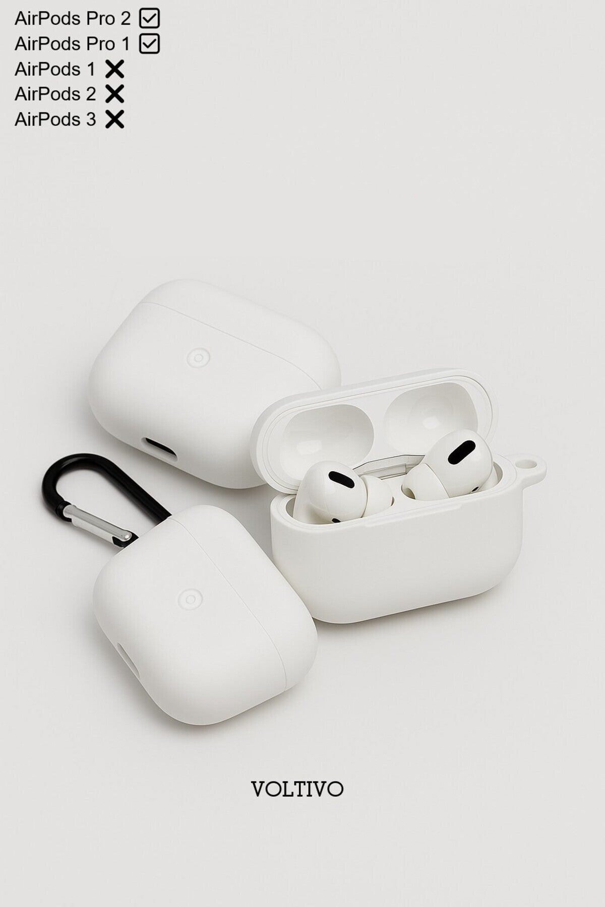 Air Pods Pro 1. Nesil Ve Pro 2. Nesil Uyumlu Renkli Kir Tutmaz Silikon Kancalı Kılıf