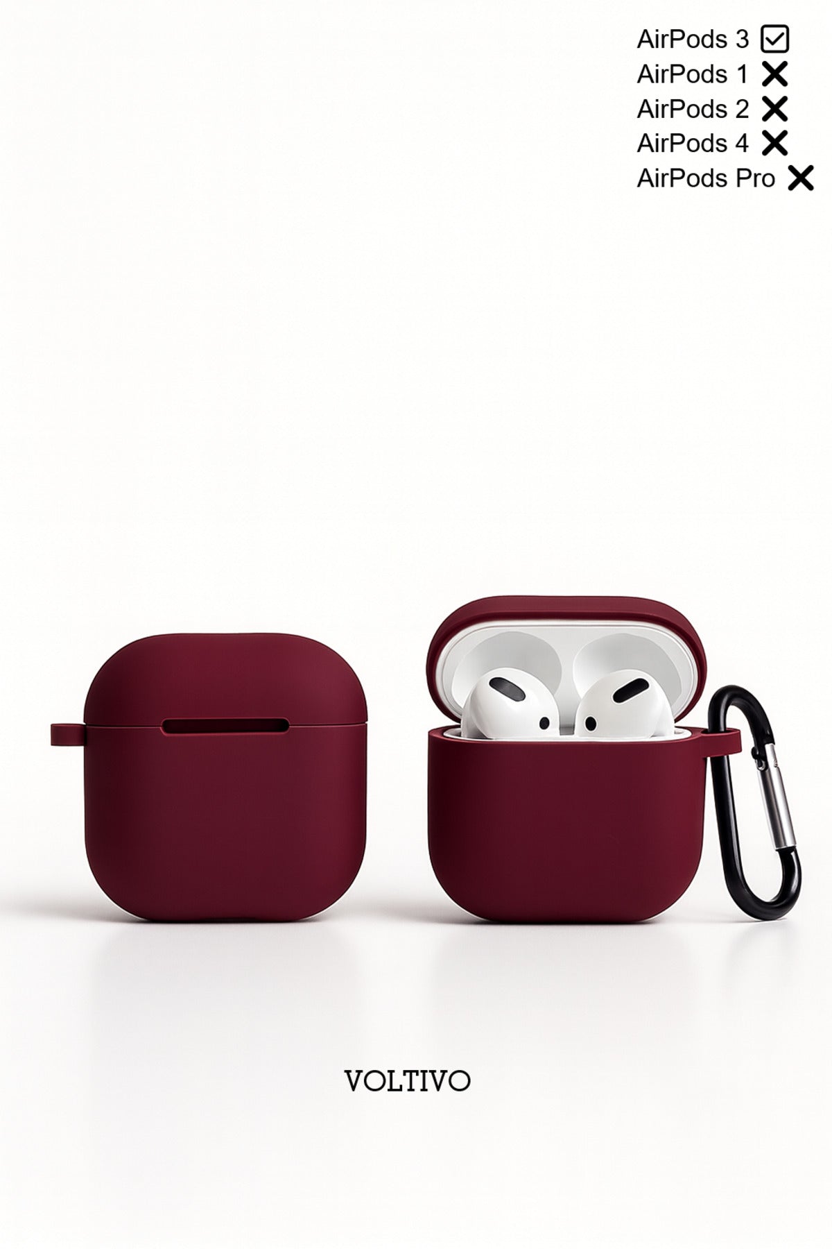 Air Pods 3. Nesil Uyumlu Renkli Kir Tutmaz Silikon Kancalı Kılıf