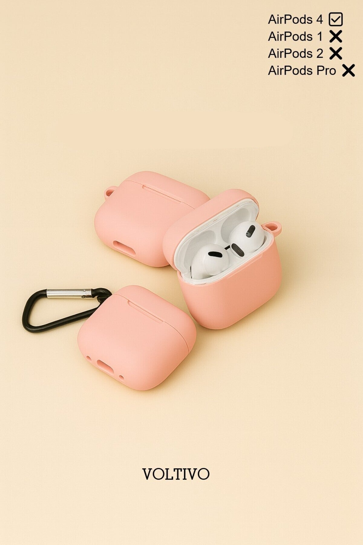 Air Pods 4. Nesil Uyumlu Renkli Kir Tutmaz Silikon Kancalı Kılıf