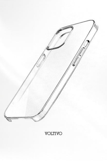 iPhone 15 Pro - Sert Mika Şeffaf SARARMAZ İnce Altı Kesik Premium Kılıf