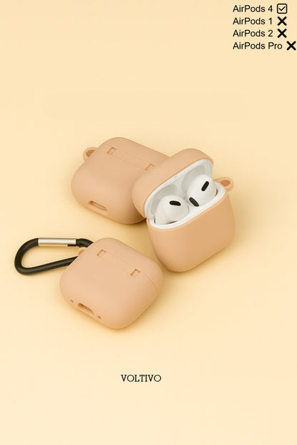 Air Pods 4. Nesil Uyumlu Renkli Kir Tutmaz Silikon Kancalı Kılıf
