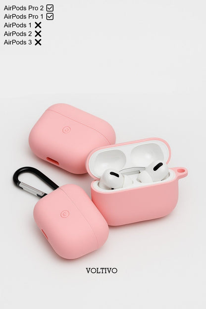Air Pods Pro 1. Nesil Ve Pro 2. Nesil Uyumlu Renkli Kir Tutmaz Silikon Kancalı Kılıf