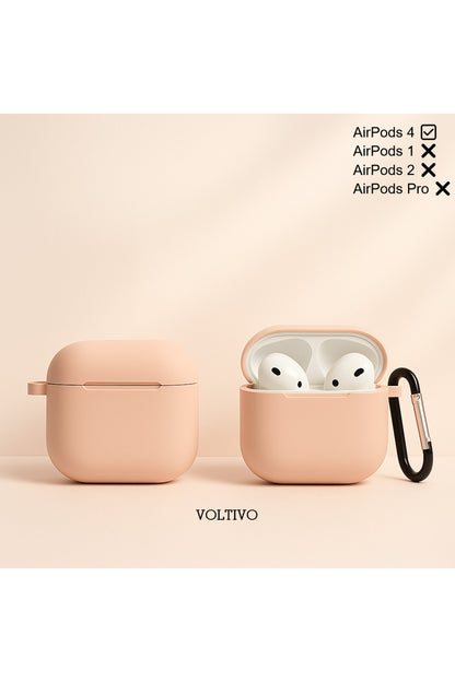 Air Pods 4. Nesil Uyumlu Renkli Kir Tutmaz Silikon Kancalı Kılıf