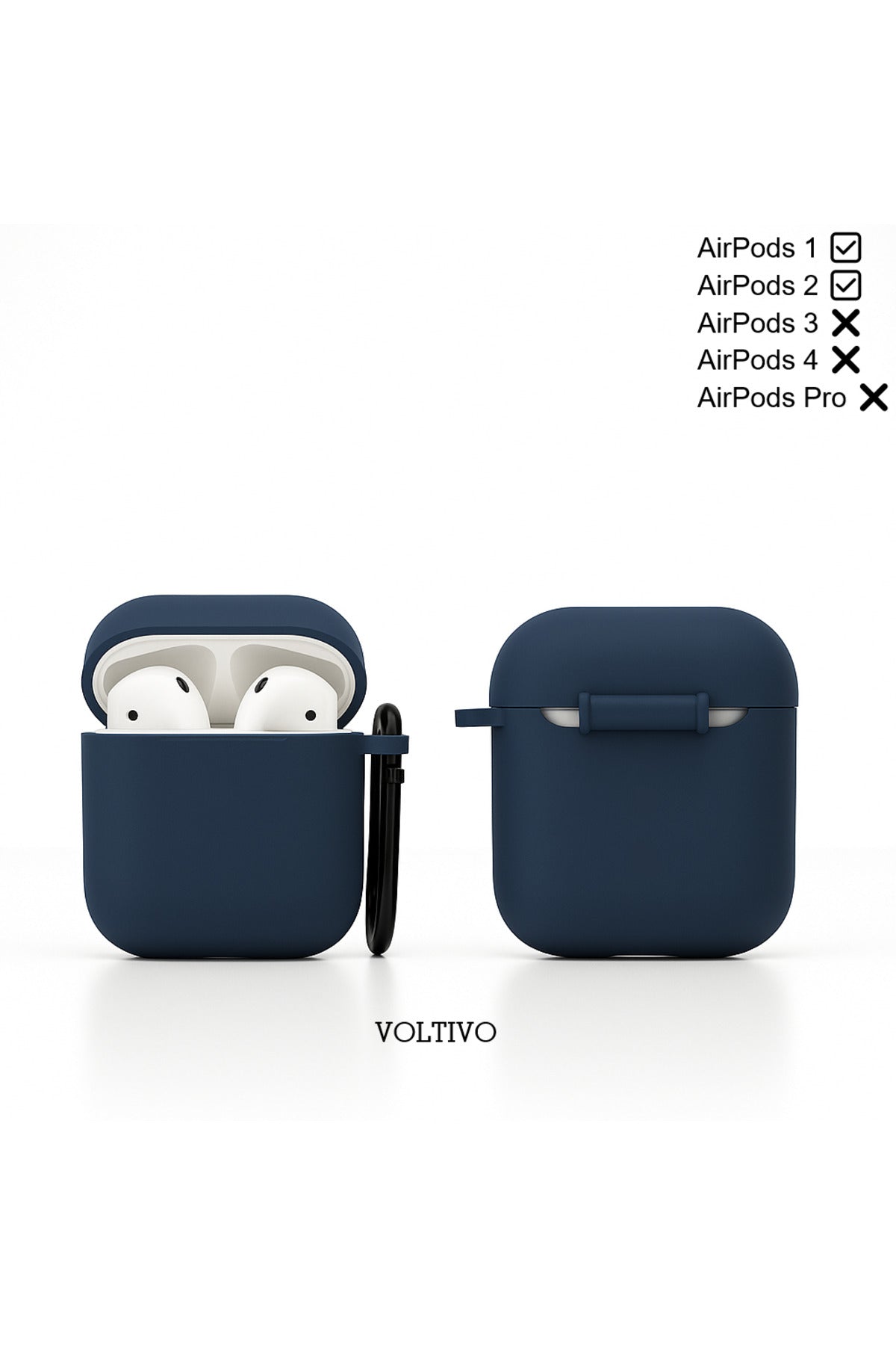 Air Pods 1. Nesil Ve 2. Nesil Uyumlu Renkli Kir Tutmaz Silikon Kancalı Kılıf