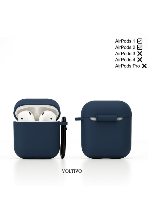 Air Pods 1. Nesil Ve 2. Nesil Uyumlu Renkli Kir Tutmaz Silikon Kancalı Kılıf