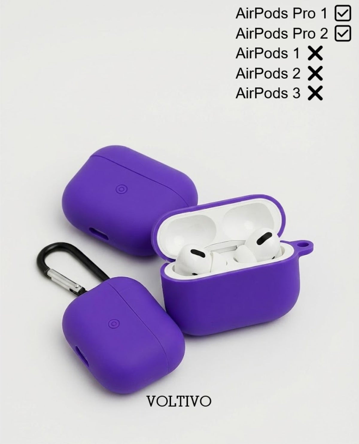 Air Pods Pro 1. Nesil Ve Pro 2. Nesil Uyumlu Renkli Kir Tutmaz Silikon Kancalı Kılıf