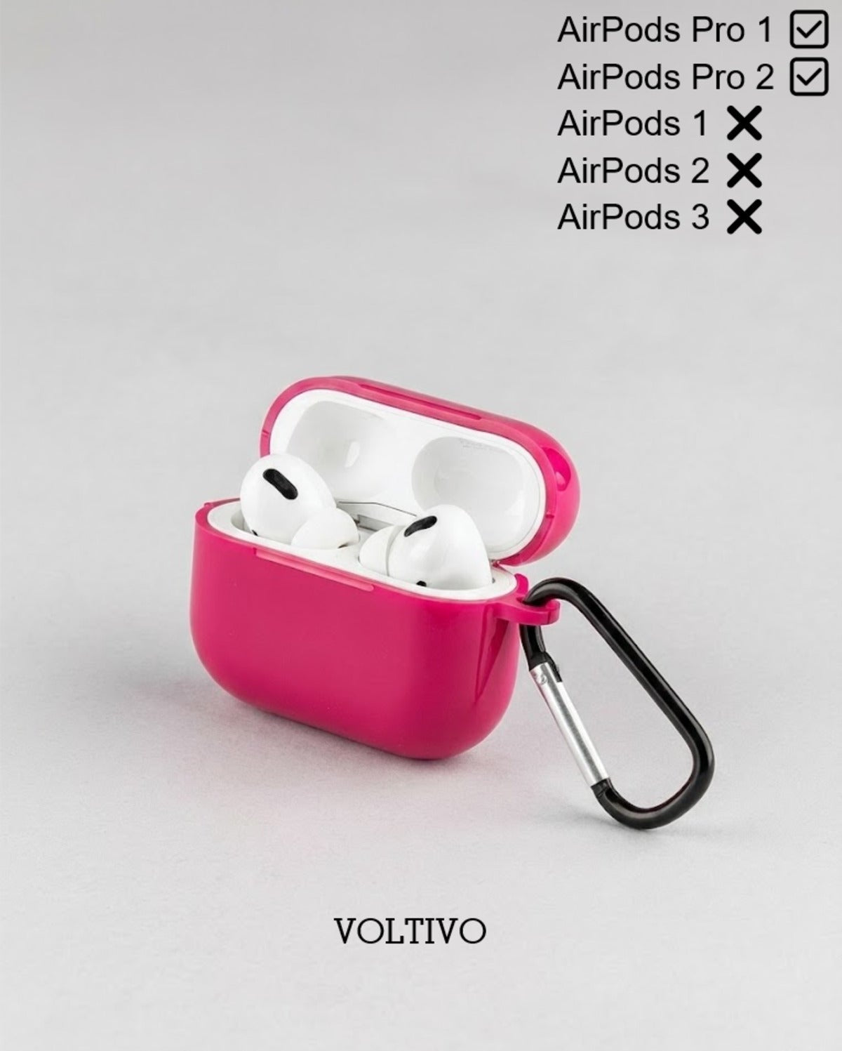 Air Pods Pro 1. Nesil Ve Pro 2. Nesil Uyumlu Renkli Kir Tutmaz Silikon Kancalı Kılıf