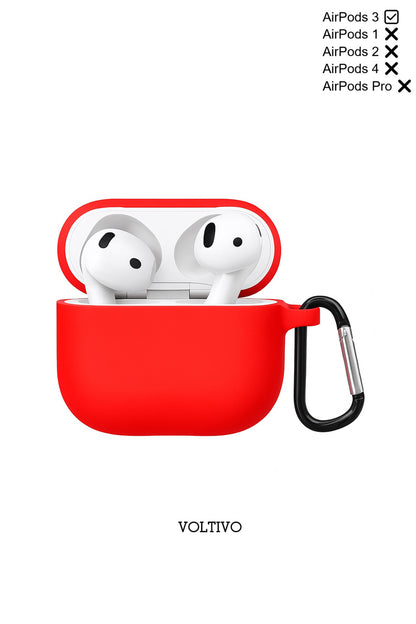 Air Pods 3. Nesil Uyumlu Renkli Kir Tutmaz Silikon Kancalı Kılıf