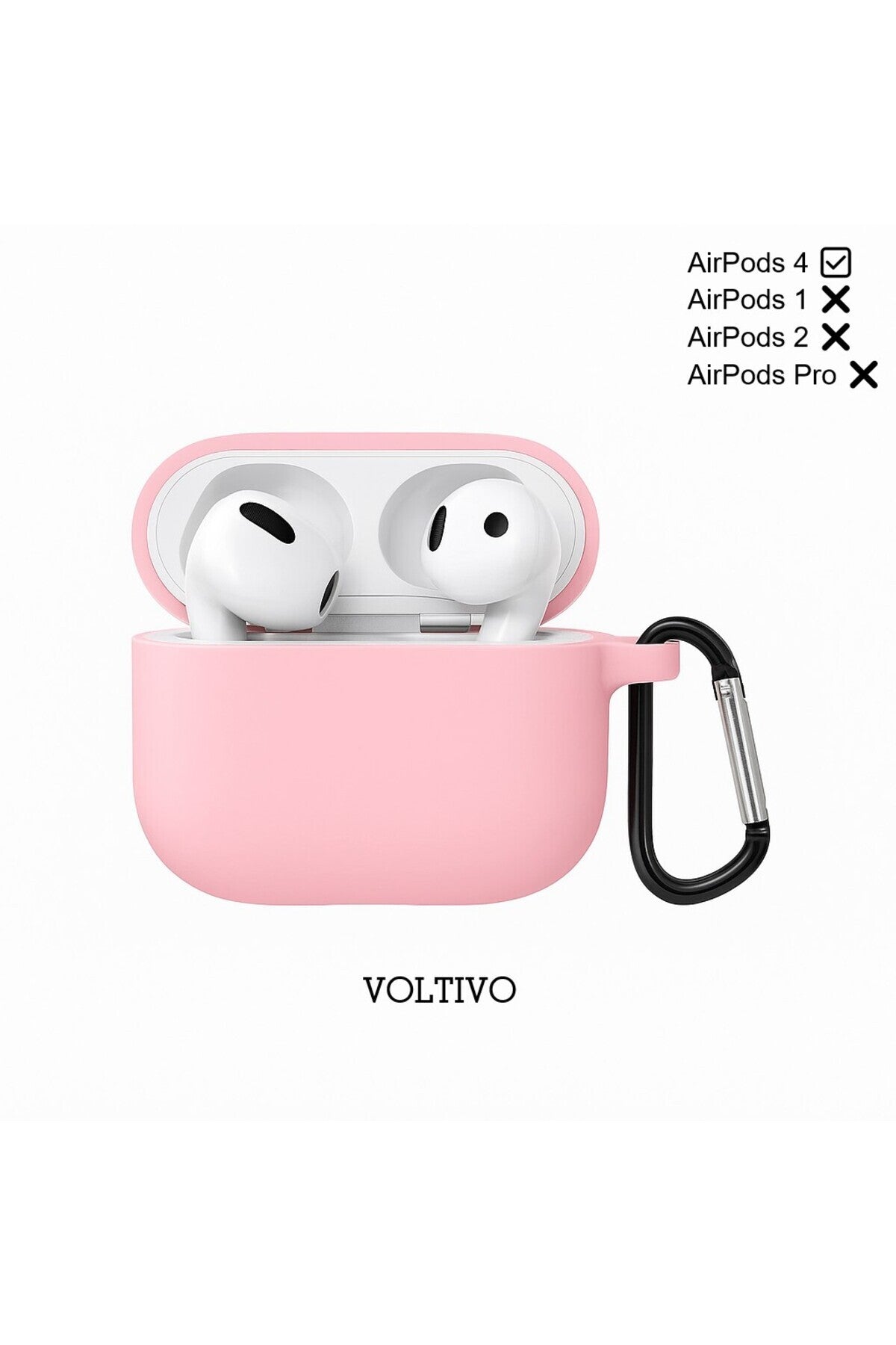 Air Pods 4. Nesil Uyumlu Renkli Kir Tutmaz Silikon Kancalı Kılıf