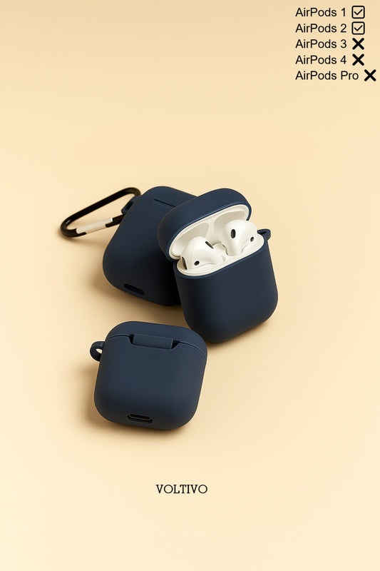 Air Pods 1. Nesil Ve 2. Nesil Uyumlu Renkli Kir Tutmaz Silikon Kancalı Kılıf