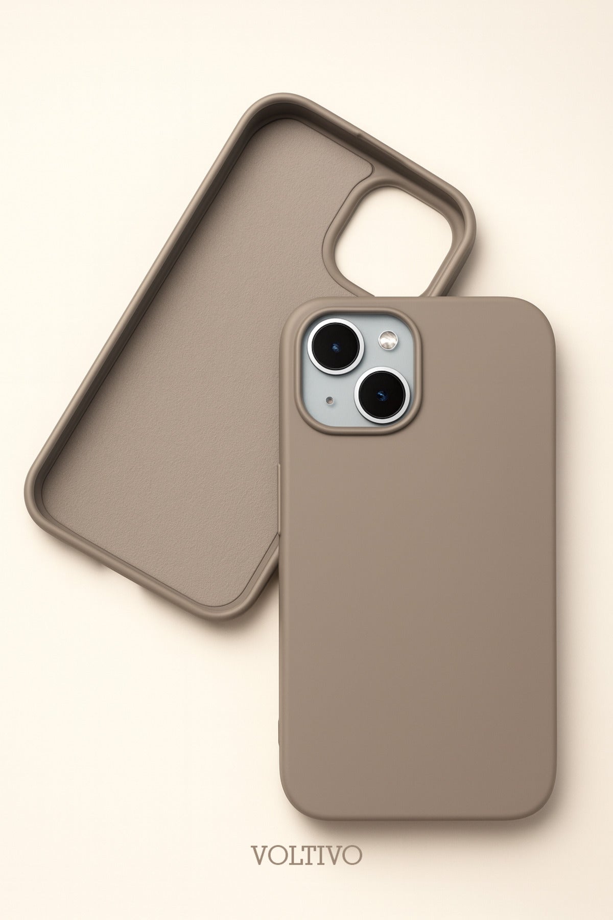 iPhone 13 ve iPhone 14 Uyumlu İçi Kadife Lansman Silikon Kılıf