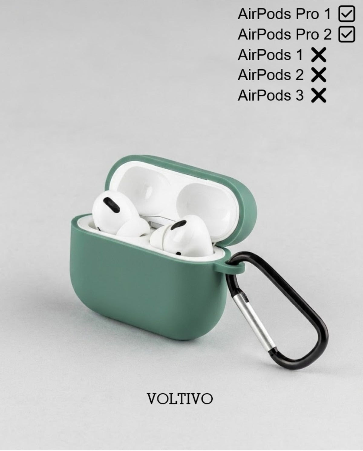 Air Pods Pro 1. Nesil Ve Pro 2. Nesil Uyumlu Renkli Kir Tutmaz Silikon Kancalı Kılıf