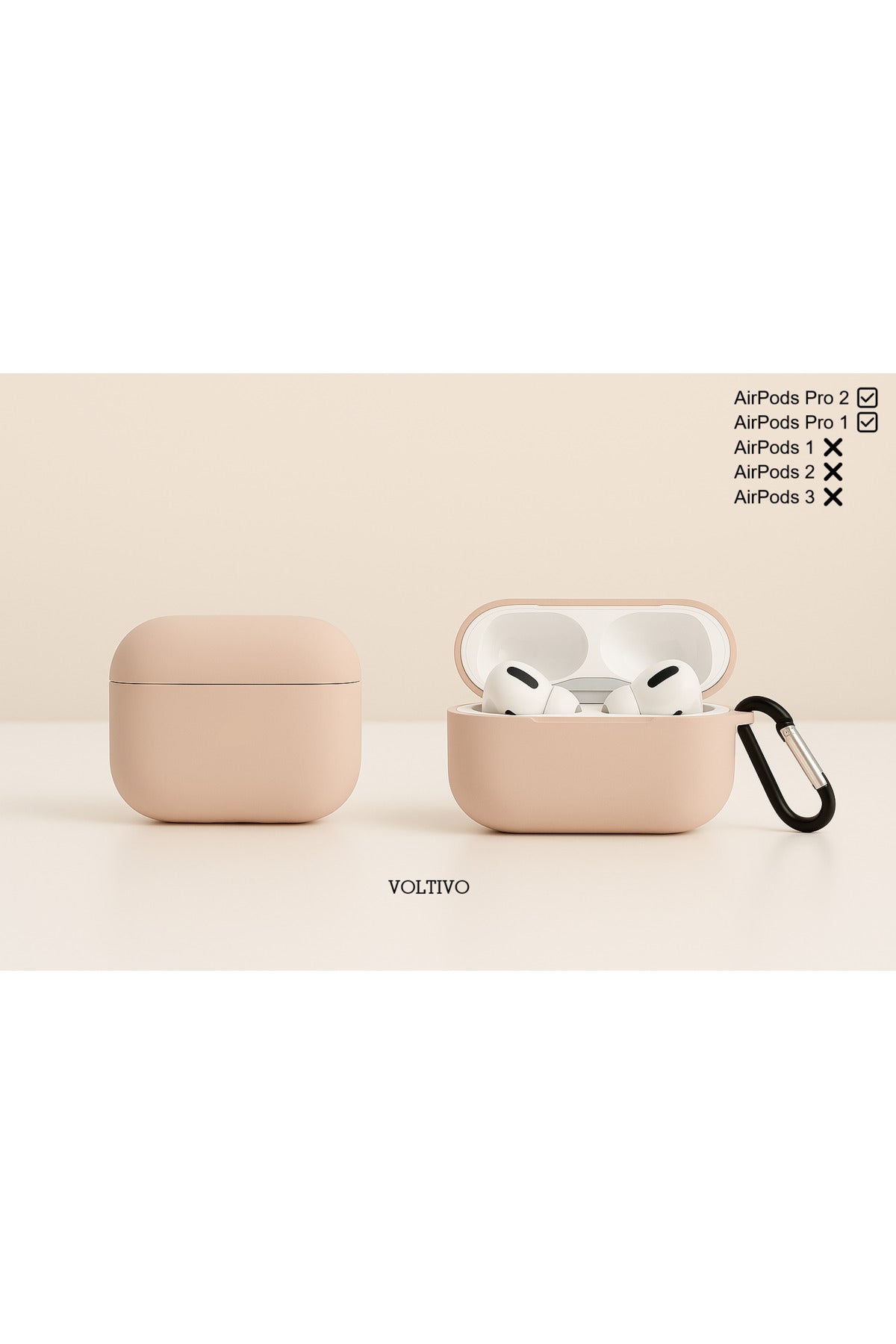 Air Pods Pro 1. Nesil Ve Pro 2. Nesil Uyumlu Renkli Kir Tutmaz Silikon Kancalı Kılıf