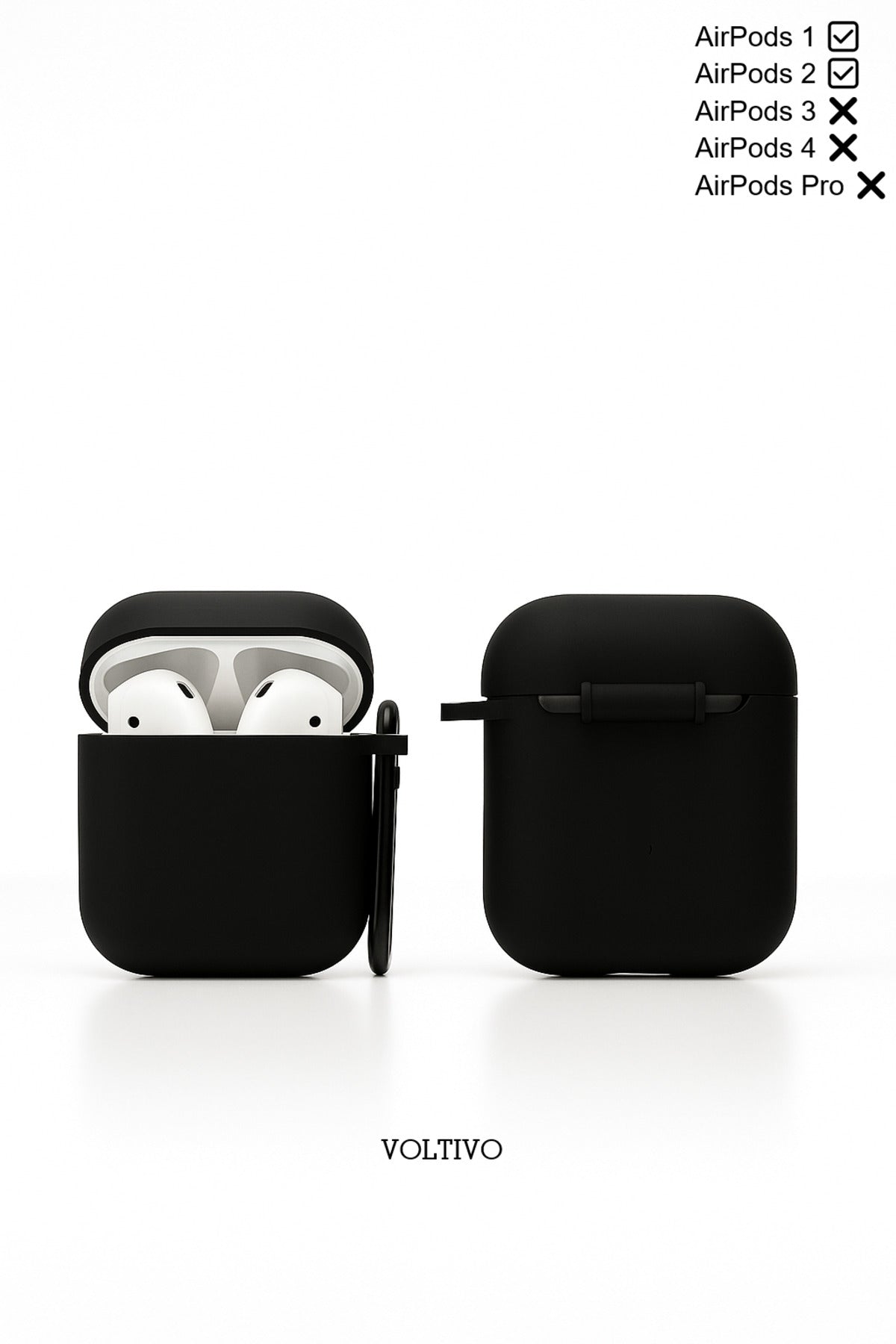 Air Pods 1. Nesil Ve 2. Nesil Uyumlu Renkli Kir Tutmaz Silikon Kancalı Kılıf