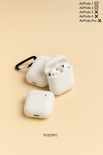 Air Pods 1. Nesil Ve 2. Nesil Uyumlu Renkli Kir Tutmaz Silikon Kancalı Kılıf