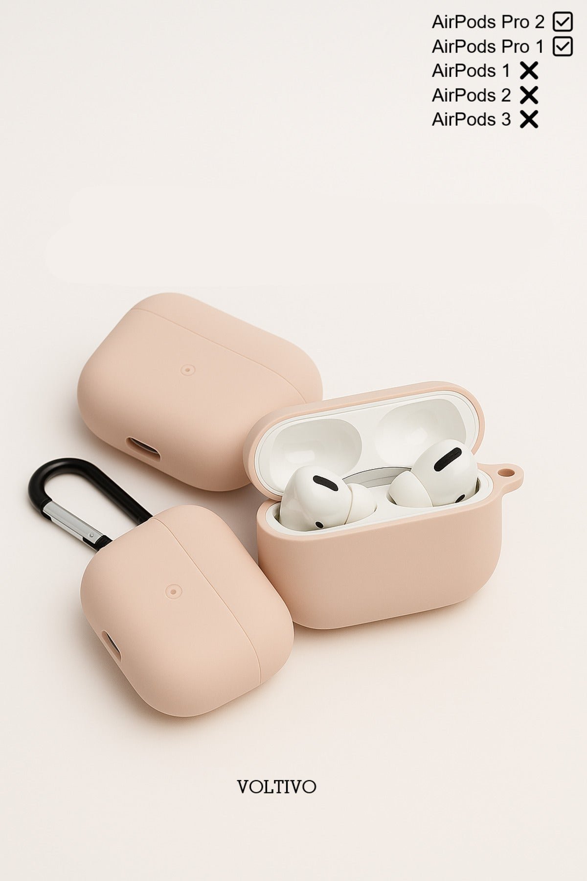 Air Pods Pro 1. Nesil Ve Pro 2. Nesil Uyumlu Renkli Kir Tutmaz Silikon Kancalı Kılıf