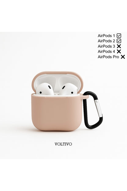Air Pods 1. Nesil Ve 2. Nesil Uyumlu Renkli Kir Tutmaz Silikon Kancalı Kılıf