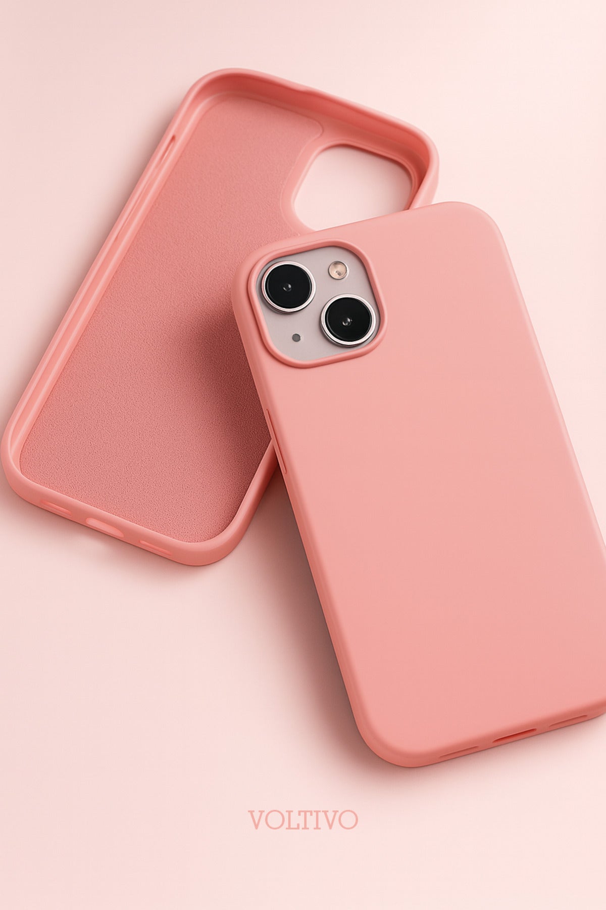 iPhone 13 ve iPhone 14 Uyumlu İçi Kadife Lansman Silikon Kılıf