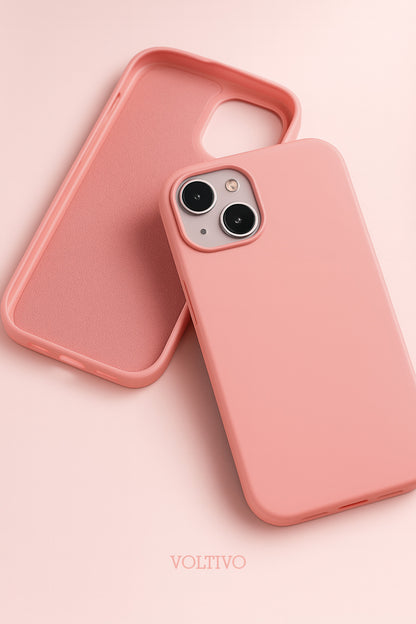 iPhone 13 ve iPhone 14 Uyumlu İçi Kadife Lansman Silikon Kılıf