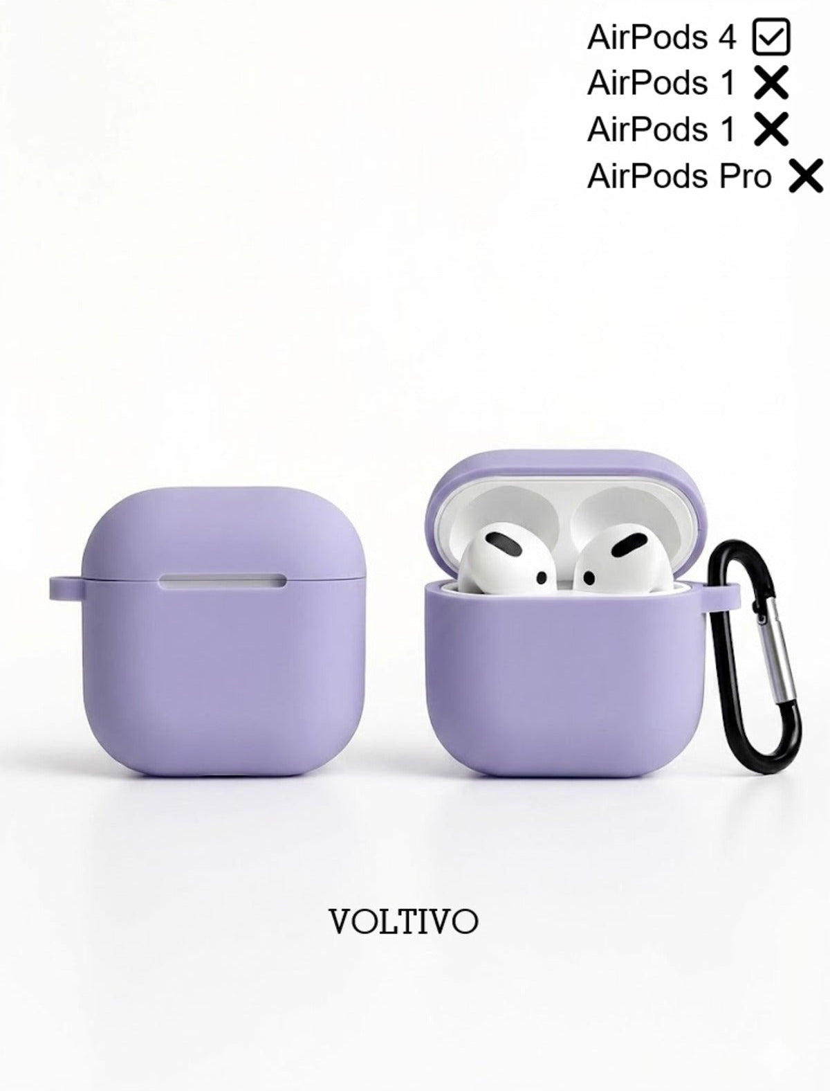 Air Pods 4. Nesil Uyumlu Renkli Kir Tutmaz Silikon Kancalı Kılıf