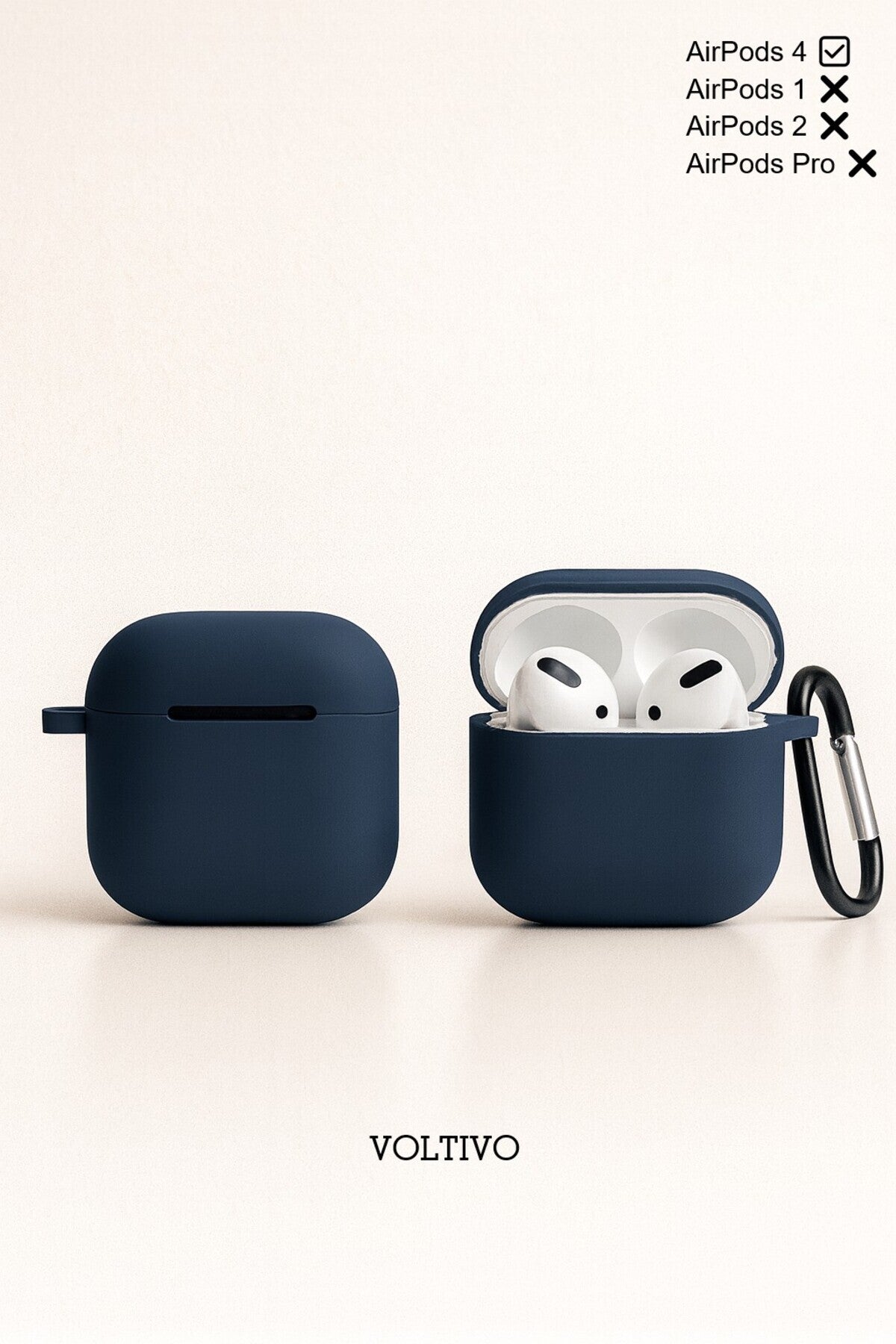 Air Pods 4. Nesil Uyumlu Renkli Kir Tutmaz Silikon Kancalı Kılıf