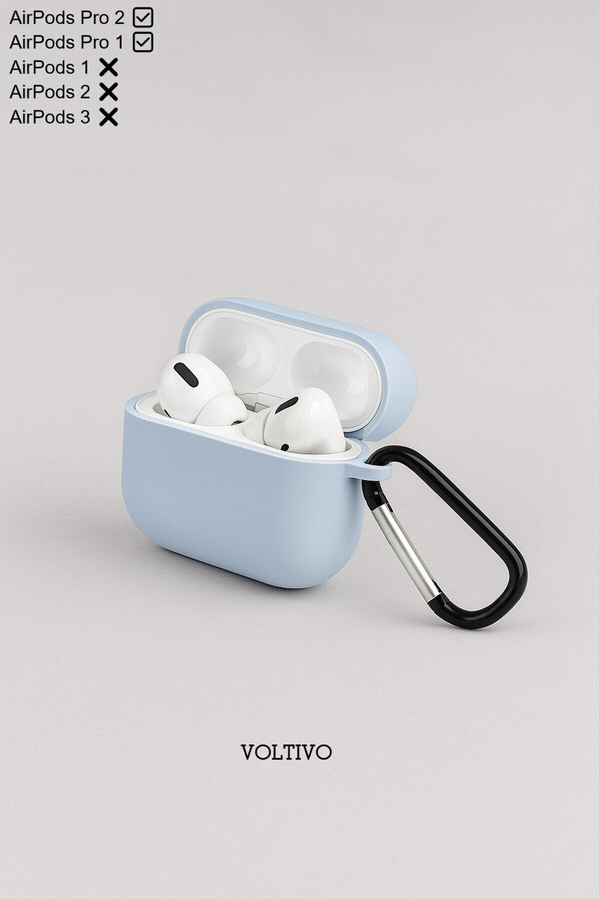 Air Pods Pro 1. Nesil Ve Pro 2. Nesil Uyumlu Renkli Kir Tutmaz Silikon Kancalı Kılıf