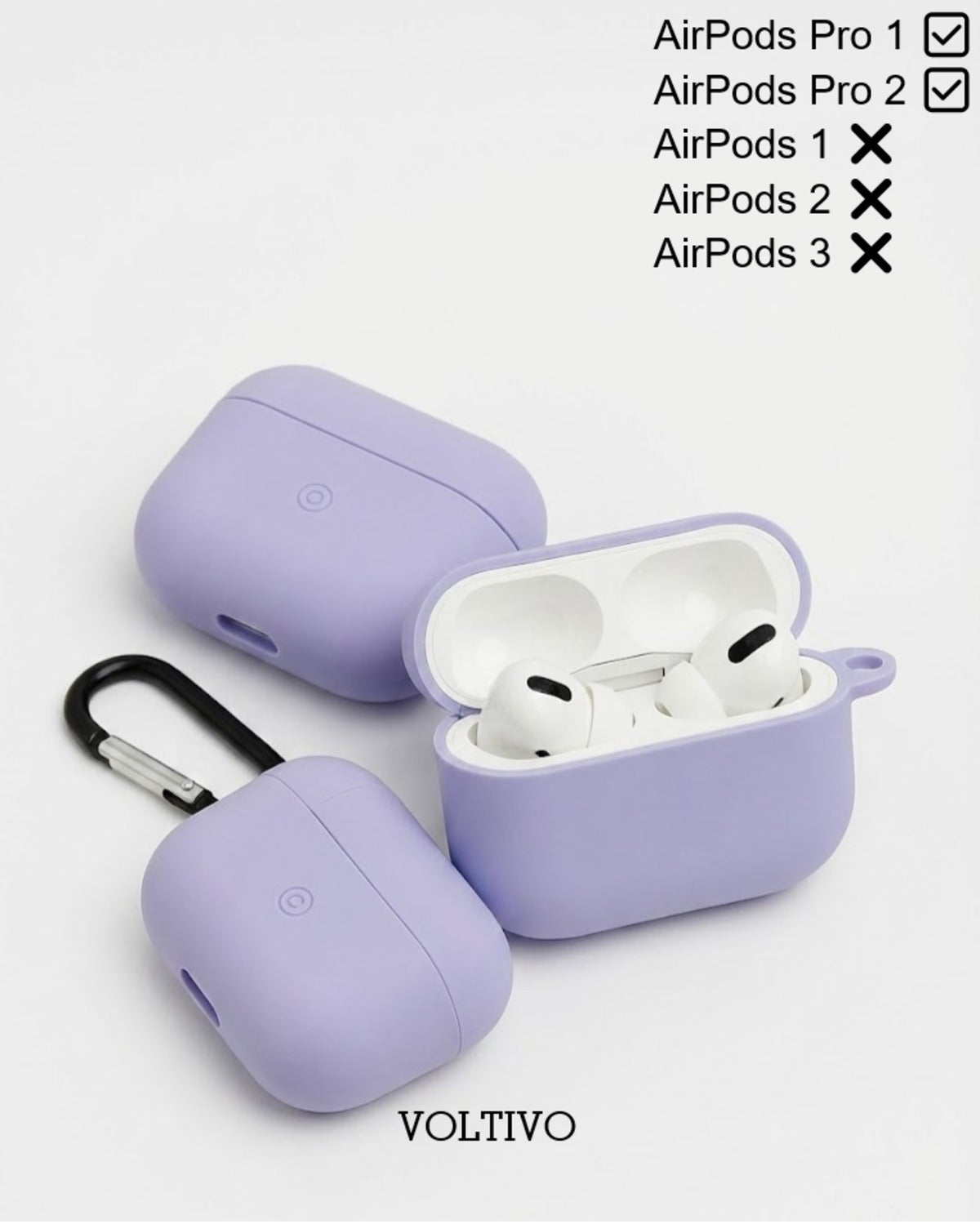 Air Pods Pro 1. Nesil Ve Pro 2. Nesil Uyumlu Renkli Kir Tutmaz Silikon Kancalı Kılıf