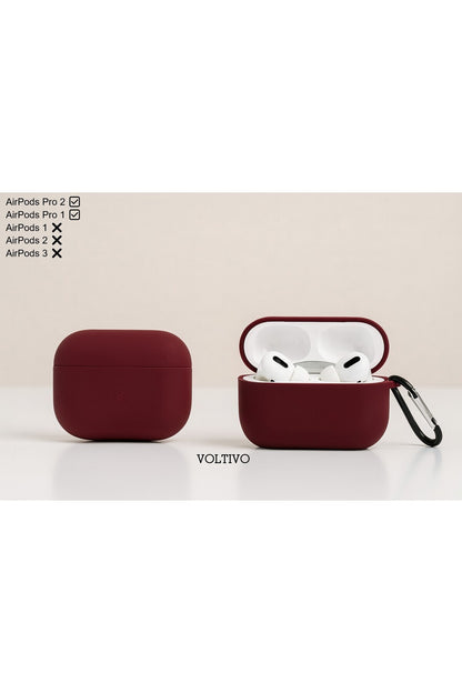 Air Pods Pro 1. Nesil Ve Pro 2. Nesil Uyumlu Renkli Kir Tutmaz Silikon Kancalı Kılıf