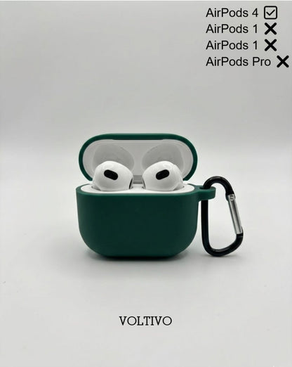 Air Pods 4. Nesil Uyumlu Renkli Kir Tutmaz Silikon Kancalı Kılıf