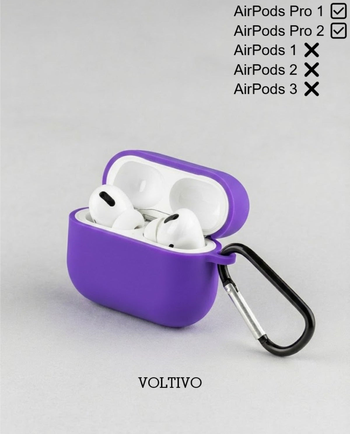 Air Pods Pro 1. Nesil Ve Pro 2. Nesil Uyumlu Renkli Kir Tutmaz Silikon Kancalı Kılıf