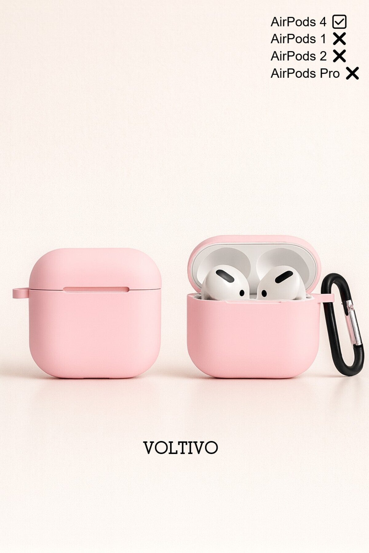 Air Pods 4. Nesil Uyumlu Renkli Kir Tutmaz Silikon Kancalı Kılıf