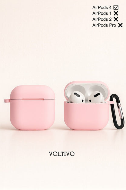 Air Pods 4. Nesil Uyumlu Renkli Kir Tutmaz Silikon Kancalı Kılıf