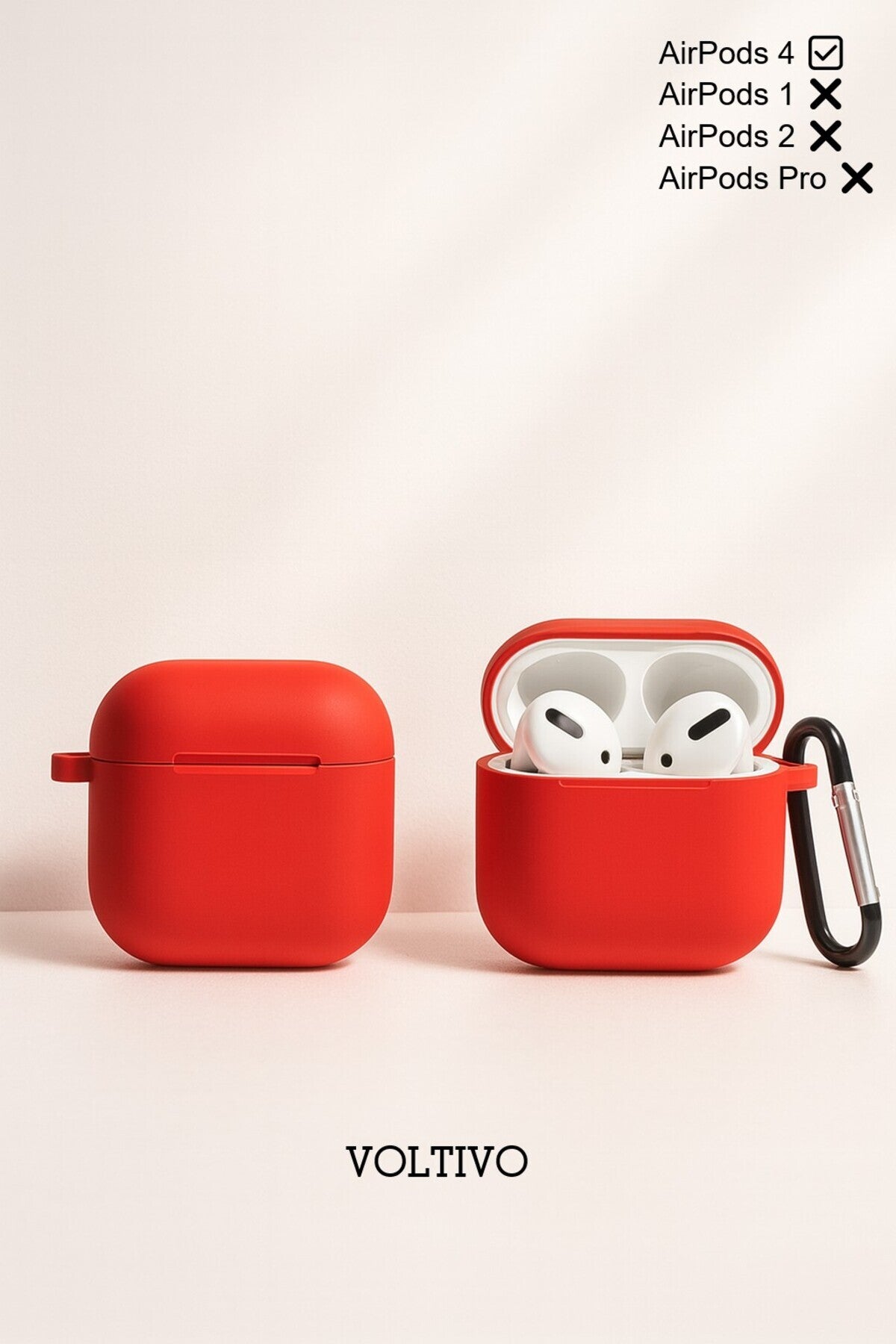 Air Pods 4. Nesil Uyumlu Renkli Kir Tutmaz Silikon Kancalı Kılıf