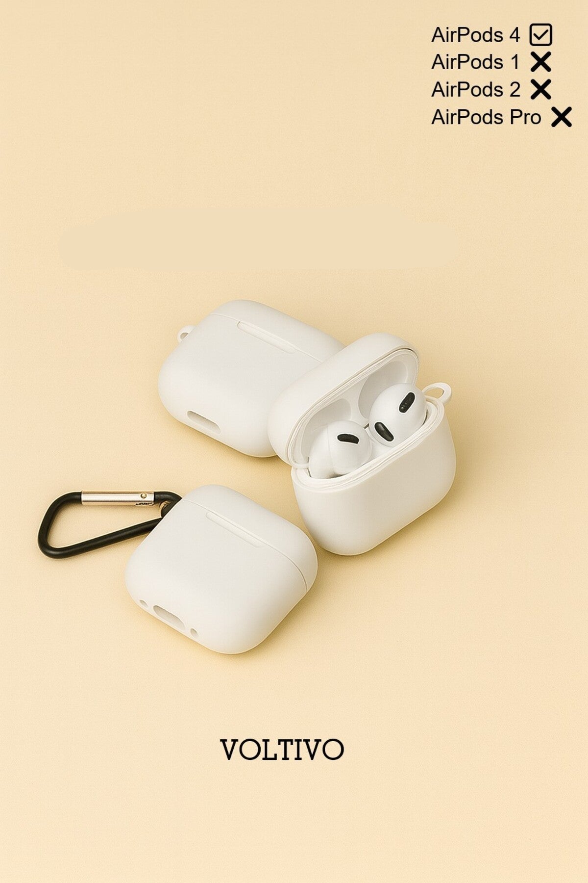 Air Pods 4. Nesil Uyumlu Renkli Kir Tutmaz Silikon Kancalı Kılıf